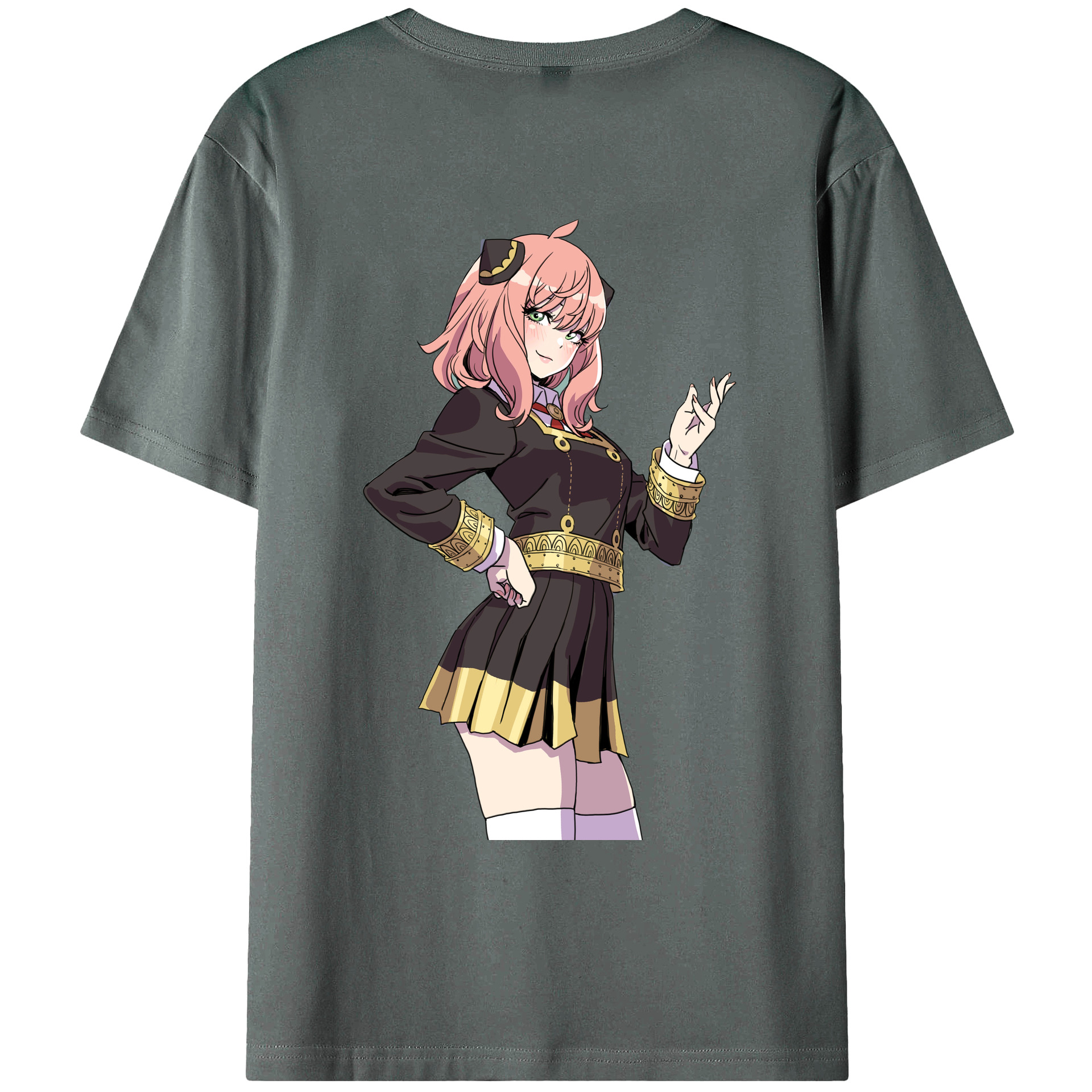 （画像用） SPY×FAMILY间谍家家酒 綿100％ メンズ半袖Tシャツ（バックプリント） 通気性